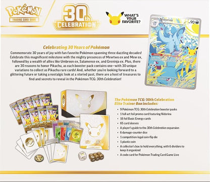 Pokémon TCG 30th Celebration Elite Trainer Box – 9 Booster Packs