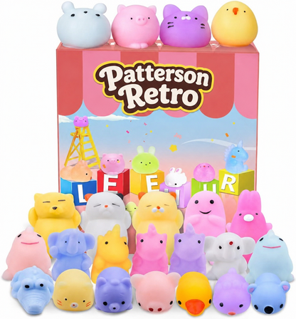 Patterson Retro Soft Animal Squishy Toy Set