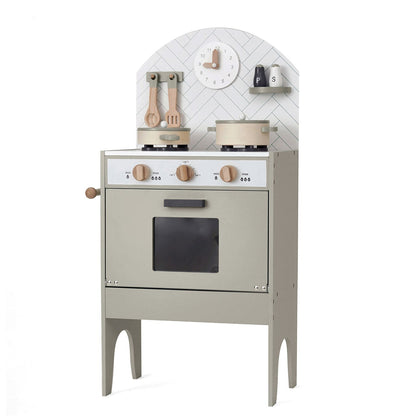 Hooga Wooden Play Kitchen with 6 Utensils