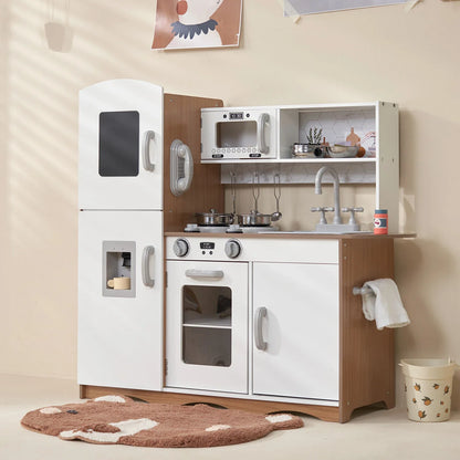 Kidoz Modern Wooden Play Kitchen - White